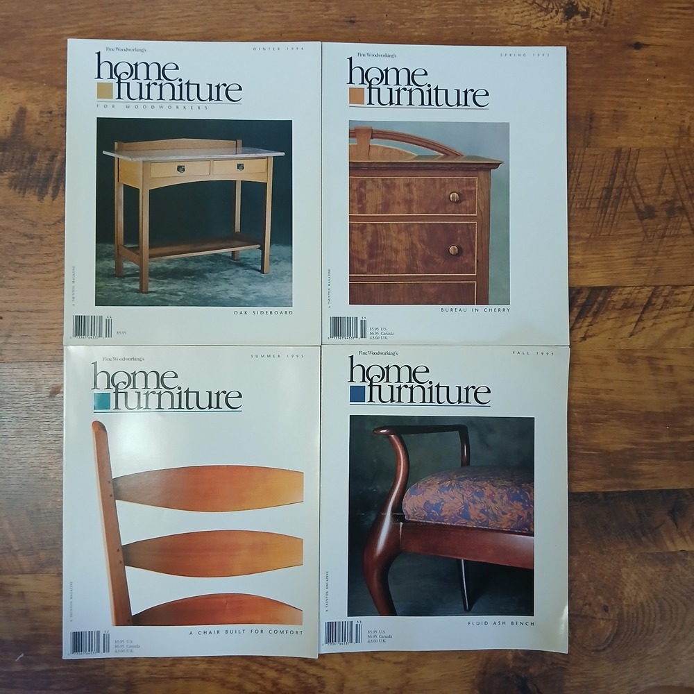 Lot Of 4 Fine Woodworking Magazines Special Issues Home Furniture Vtg 1994-1995